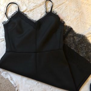 Black dress with lace detail